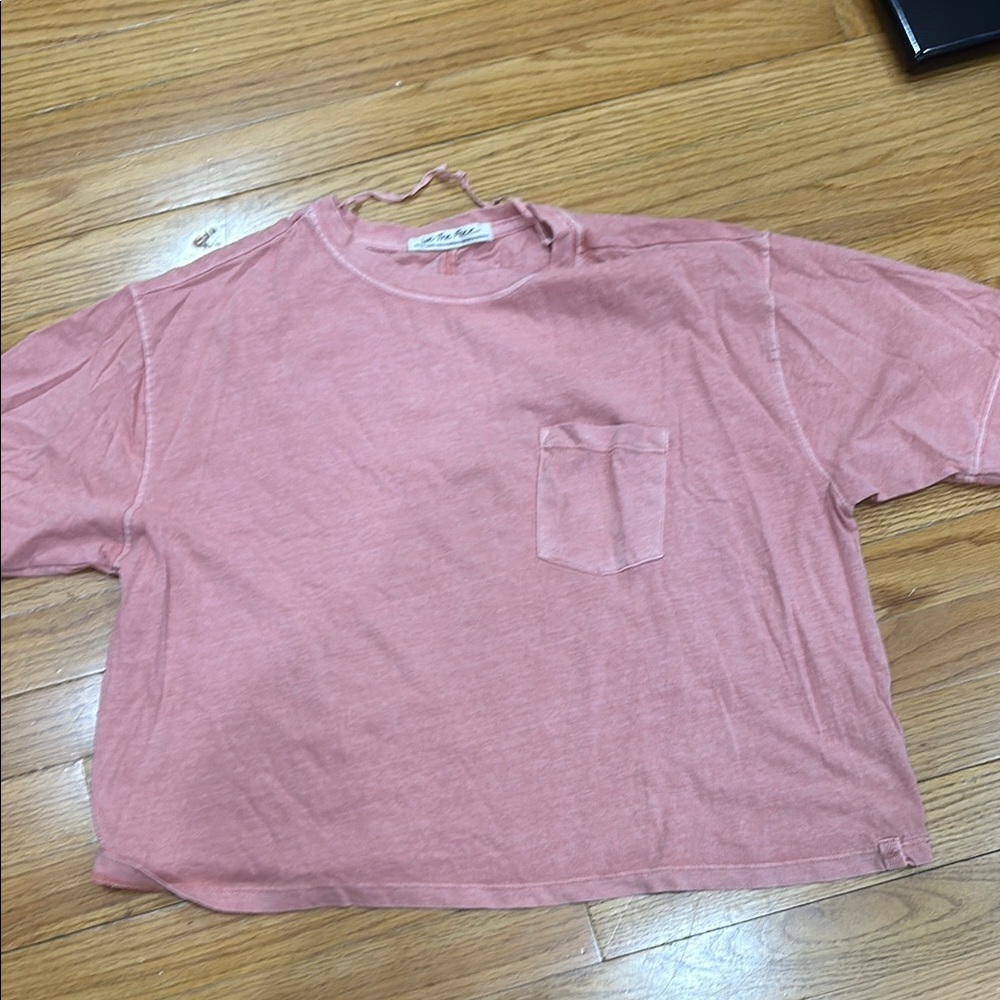 We The Free Blush Pink Tee with Pocket